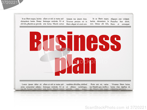 Image of Business concept: newspaper headline Business Plan