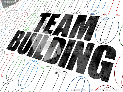 Image of Finance concept: Team Building on Digital background