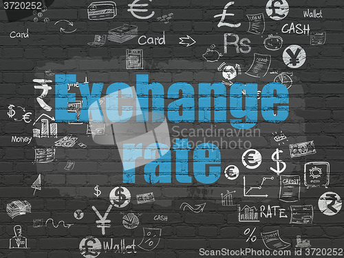 Image of Money concept: Exchange Rate on wall background