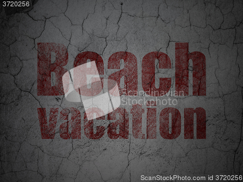 Image of Tourism concept: Beach Vacation on grunge wall background