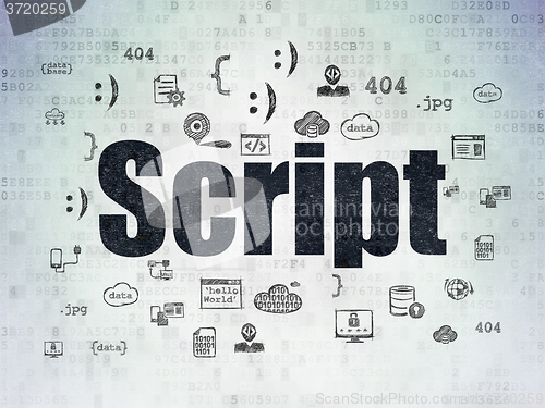Image of Software concept: Script on Digital Paper background
