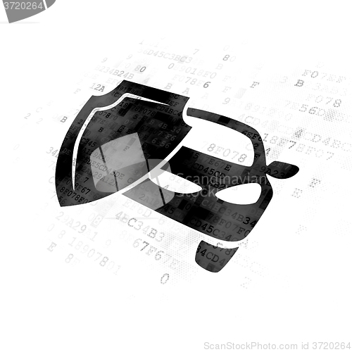 Image of Insurance concept: Car And Shield on Digital background