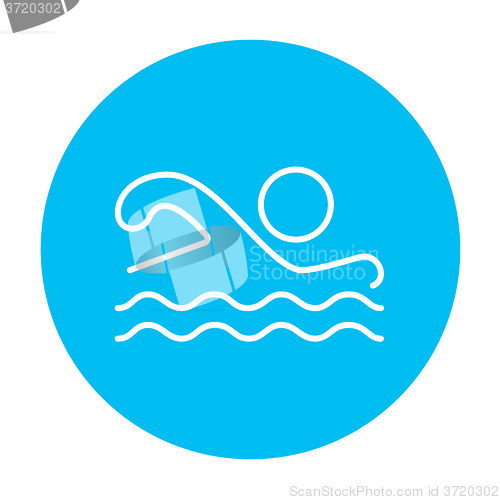 Image of Swimmer line icon.