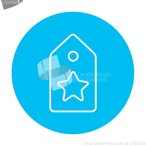 Image of Tag with star line icon.