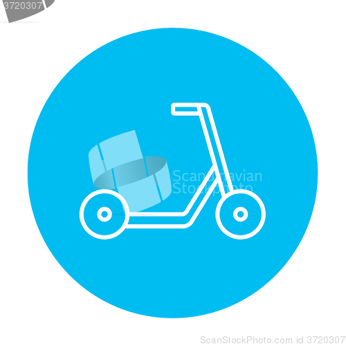 Image of Kick scooter line icon.