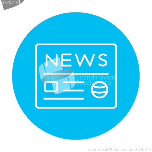 Image of Newspaper line icon.