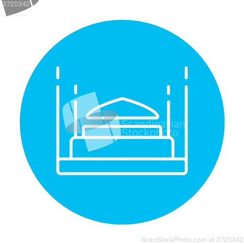 Image of Taj Mahal line icon.