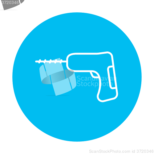 Image of Hammer drill line icon.