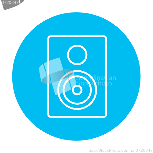 Image of MP3 player line icon.