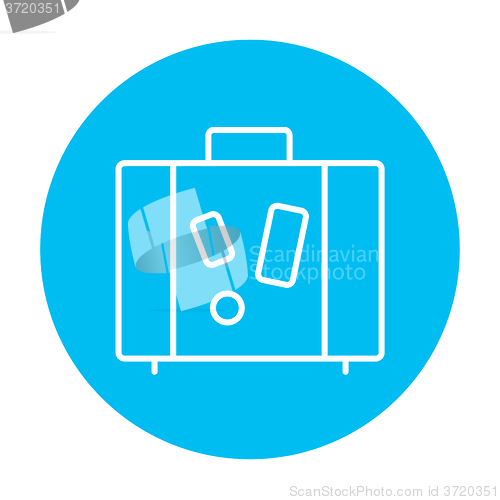 Image of Suitcase line icon.