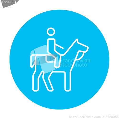 Image of Horse riding line icon.