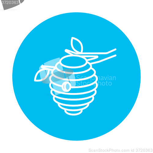 Image of Bee hive line icon.