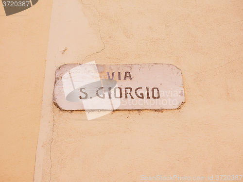 Image of  Via San Giorgio street sign vintage