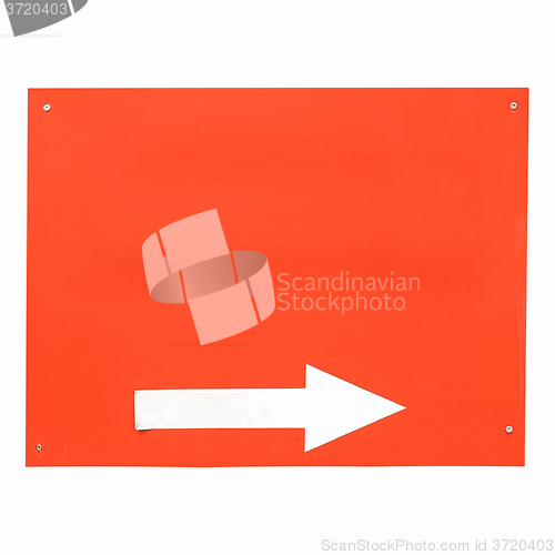 Image of  Direction arrow sign isolated vintage