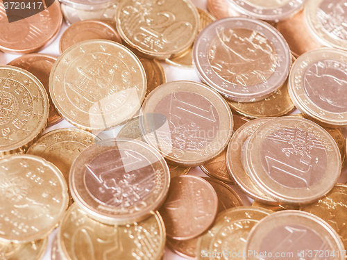 Image of  Euro coins vintage