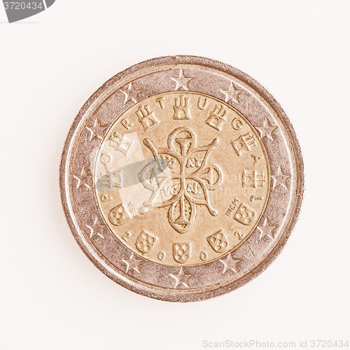 Image of  Portuguese 2 Euro coin vintage