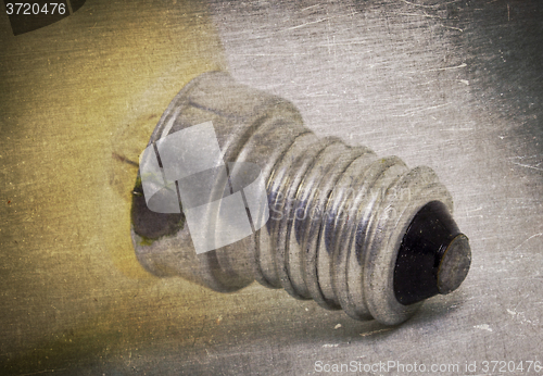 Image of Old yellow lightbulb isolated on a white background