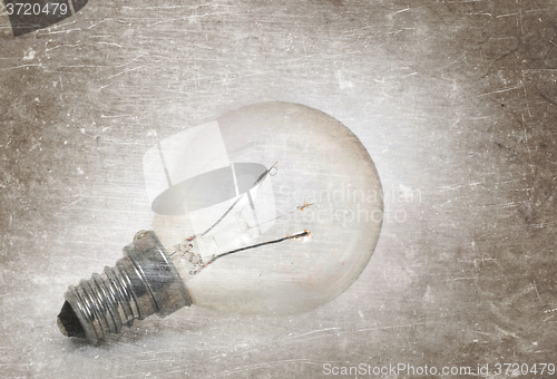 Image of Old lightbulb isolated on a white background