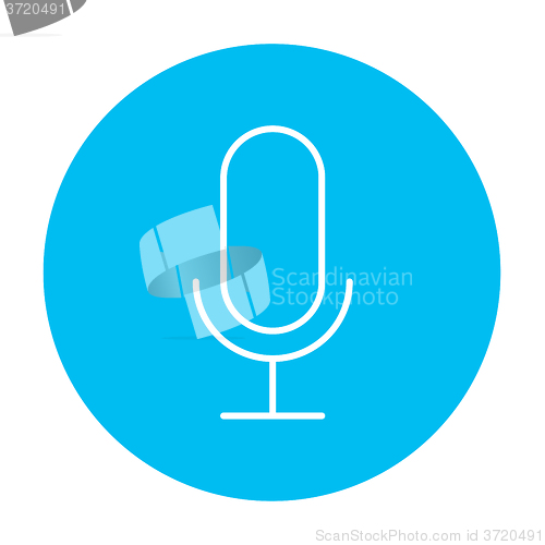 Image of Retro microphone line icon.