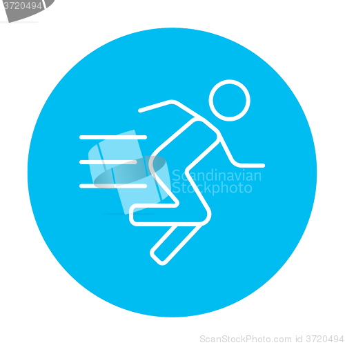 Image of Running man line icon.