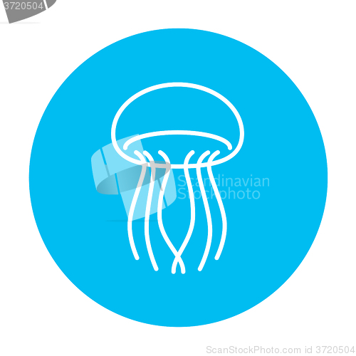 Image of Jellyfish line icon.