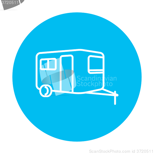 Image of Caravan line icon.