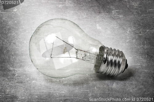 Image of Old lightbulb isolated on a white background