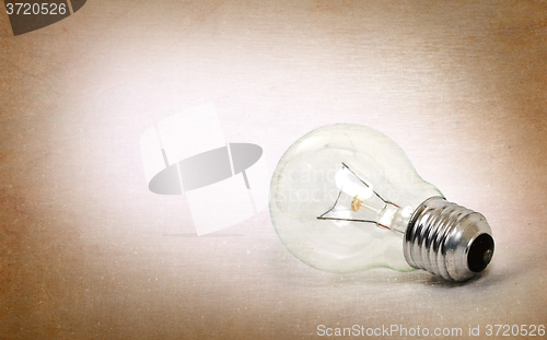 Image of Old lightbulb isolated on a white background