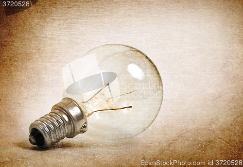 Image of Old lightbulb isolated on a white background