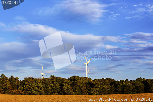 Image of Windmills at dusk