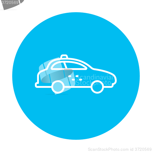 Image of Taxi car line icon.