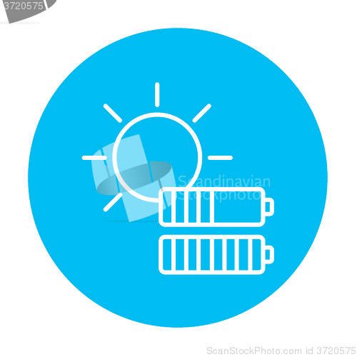 Image of Solar energy line icon.