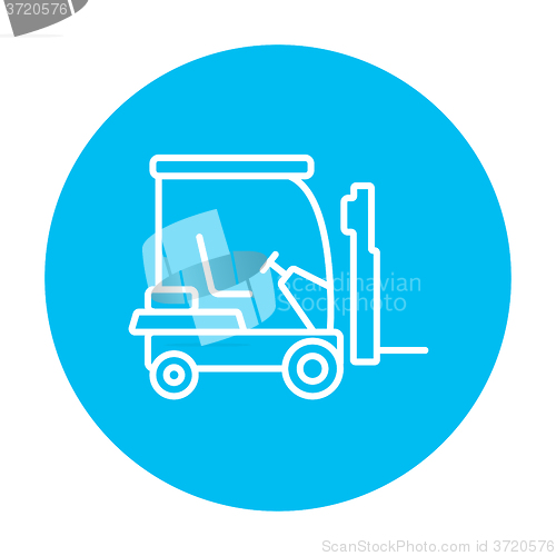 Image of Forklift line icon.