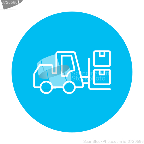 Image of Forklift line icon.