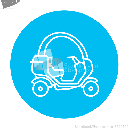 Image of Rickshaw line icon.