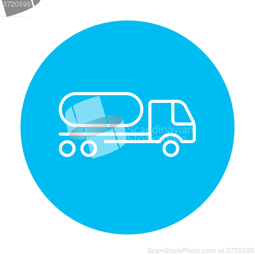 Image of Fuel truck line icon.