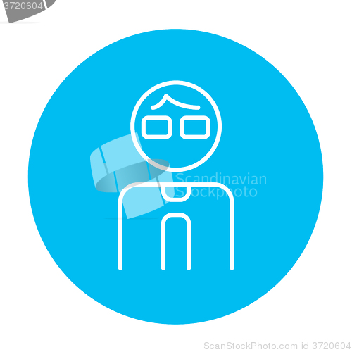 Image of Businessman line icon.