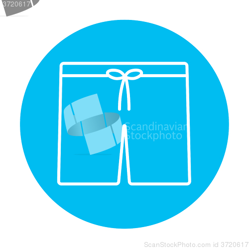 Image of Swimming trunks line icon.