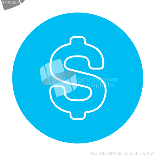 Image of Dollar symbol line icon.