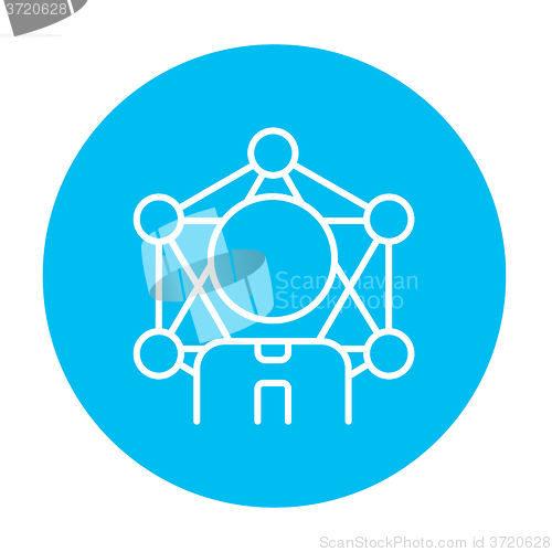 Image of Online business line icon.