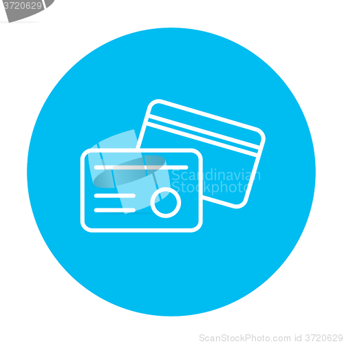 Image of Identification card line icon.