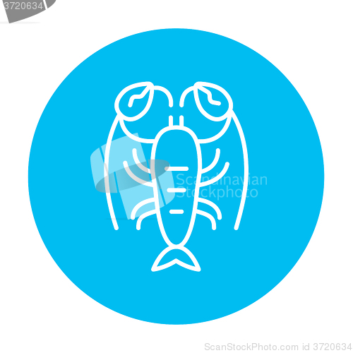 Image of Lobster line icon.