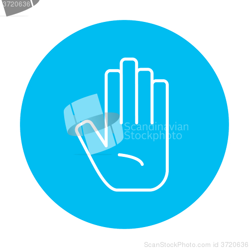 Image of Medical glove line icon.