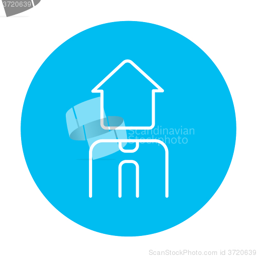 Image of Real estate agent line icon.