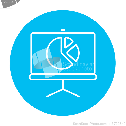 Image of Roller screen with the pie chart line icon.