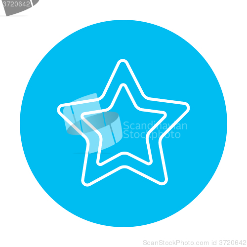 Image of Rating star line icon.