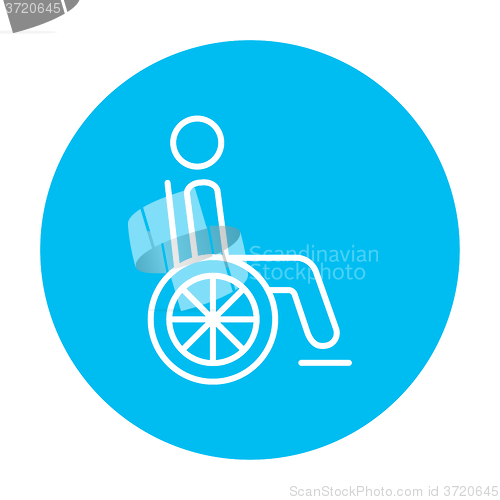 Image of Disabled person line icon.