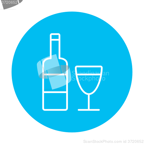 Image of Bottle of wine line icon.