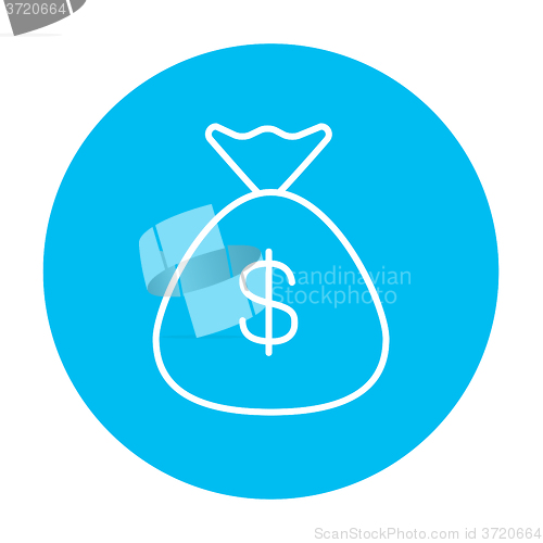 Image of Money bag line icon.
