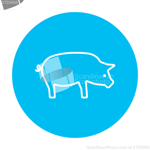 Image of Pig line icon.